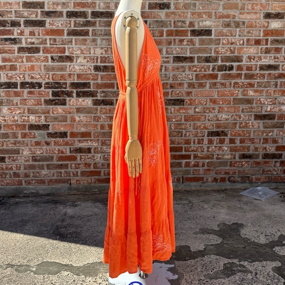 SOLD ELSEWHERE Versona orange sleeveless floral patterned maxidress / XL / EUC - Picture 10 of 12